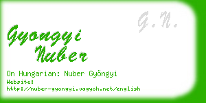 gyongyi nuber business card